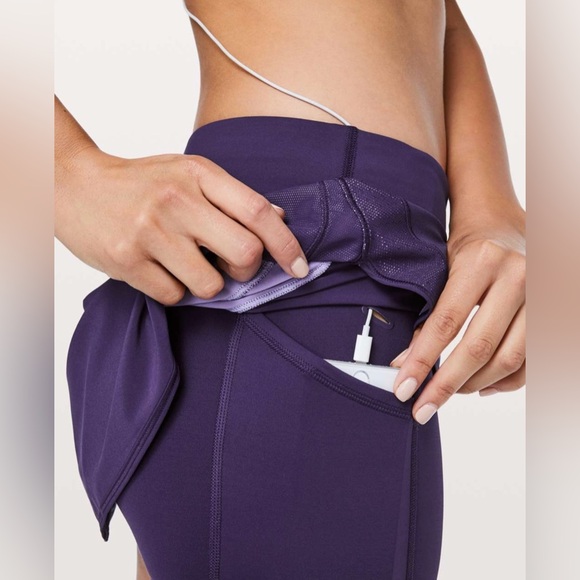 Lululemon Photo Finish Skort Size 2 Dark Court Purple Lightweight Running Skirt - Picture 2 of 9